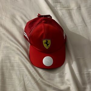 NWT! Puma Ferrari 2019 Racing SF Team BB Cap Hat Rosso Corsa Red Adjustable